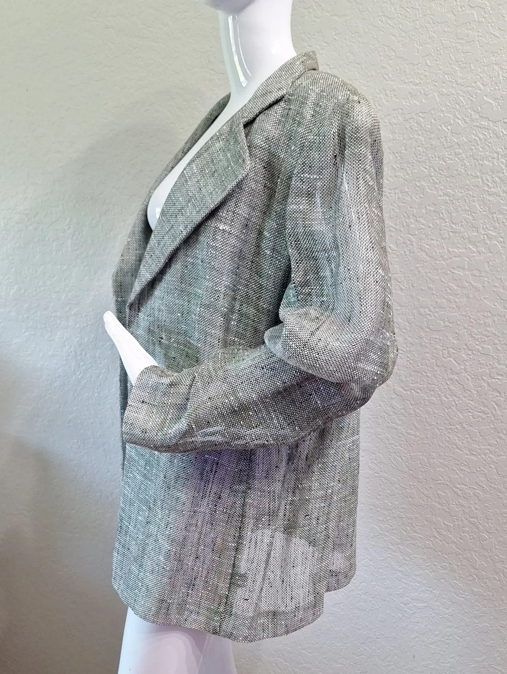 Linda Allard Ellen Tracy Oh My Like Wearing Nothing Open Front Blazer!